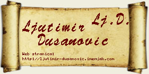 Ljutimir Dušanović vizit kartica